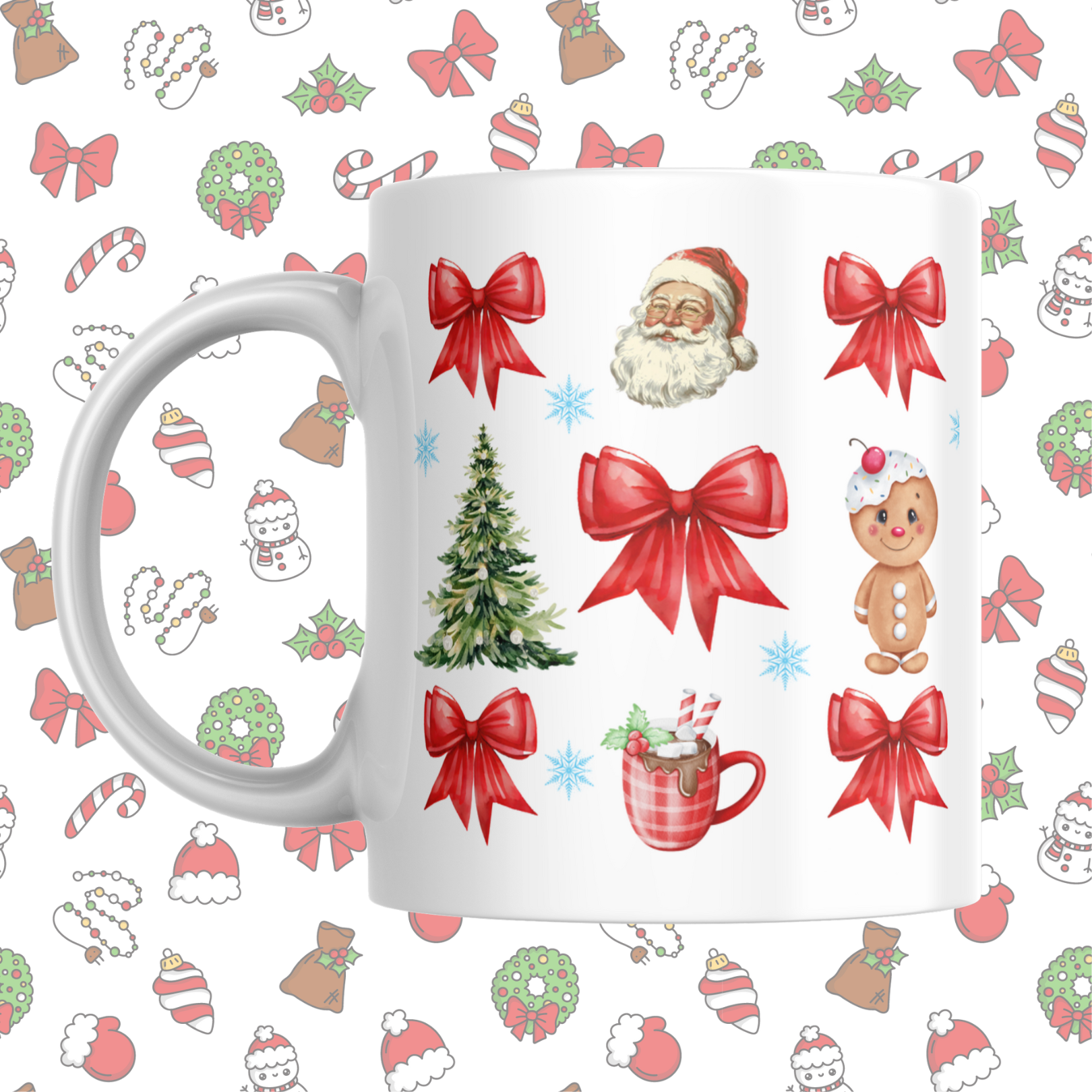 Festive Christmas Collage Mug