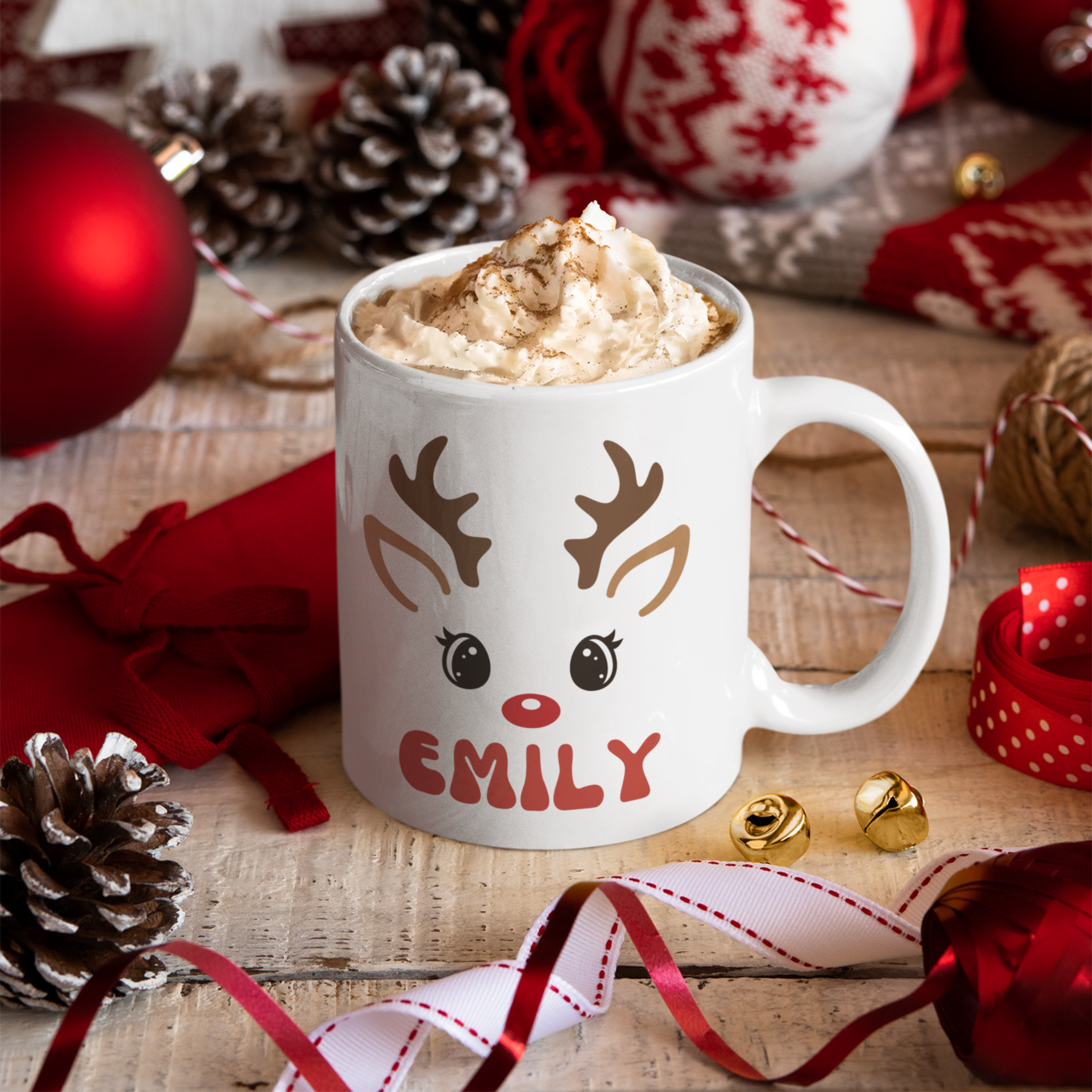 Personalized Reindeer Mug