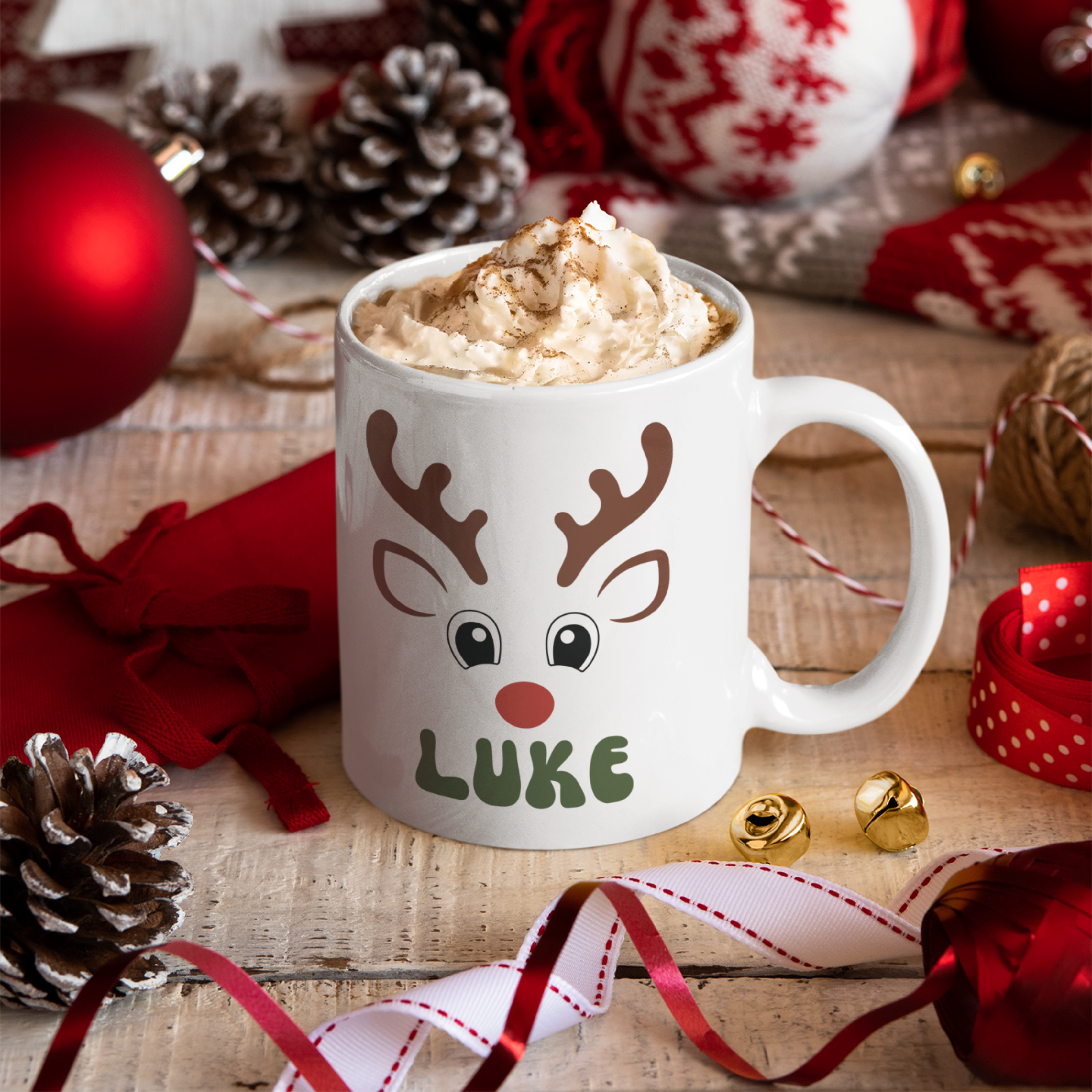 Personalized Reindeer Mug